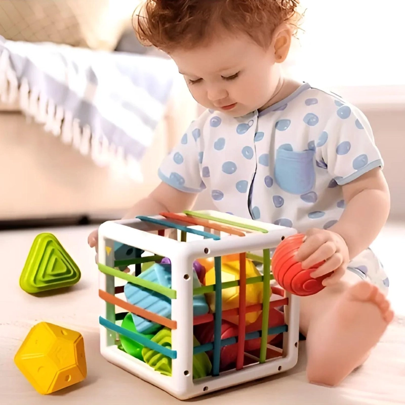 JUGUETE DIDACTICO INFANTIL NIÑO CUBO ENTRENAMIENTO SENSORIAL INTERACTIVO - 4