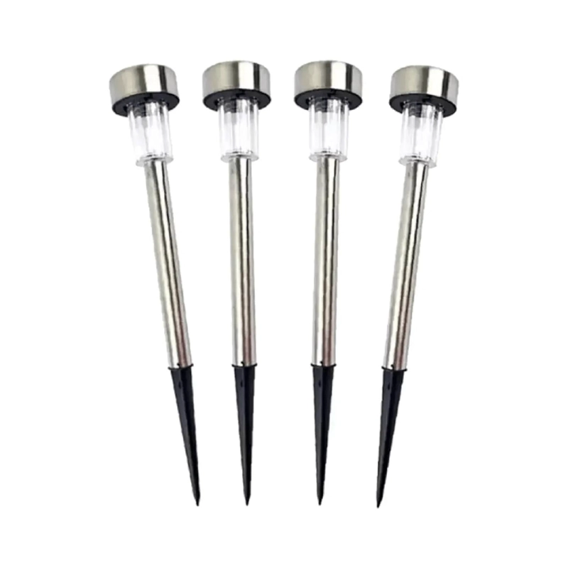 SET 4 FAROLES LED SOLAR JARDIN ESTACA 5,5X5,5X36,5 CM RGB - 1