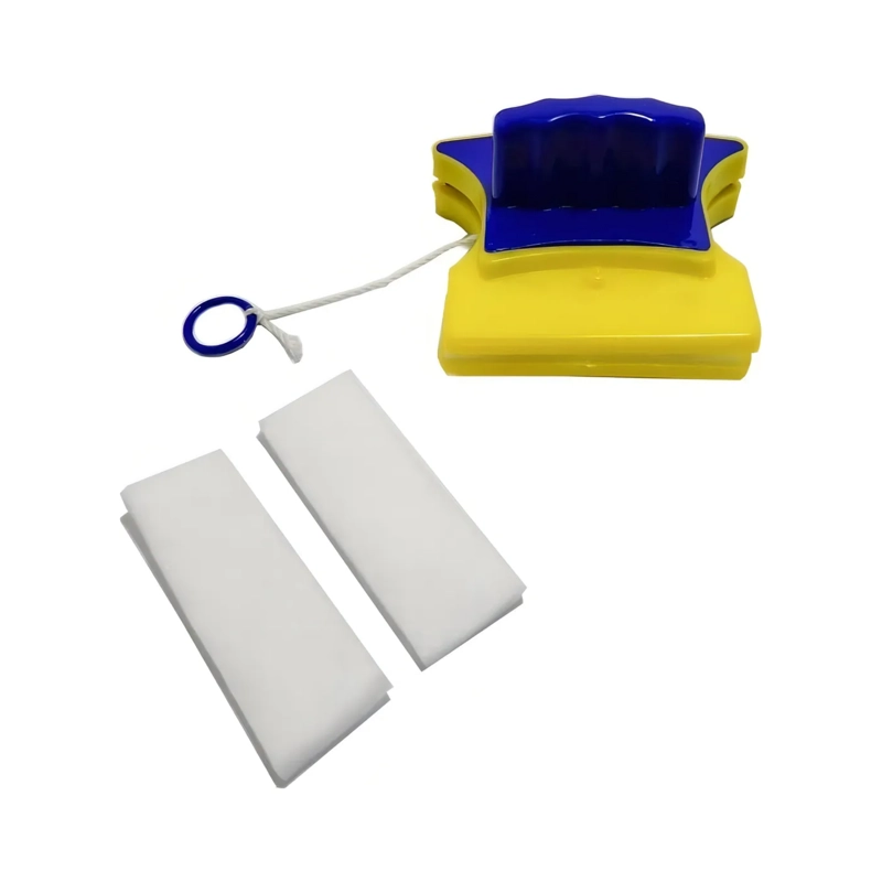 PACK LIMPIA VIDRIO MAGNETICO CASA HOGAR 11.5X10X6 CM AMARILLO - 2