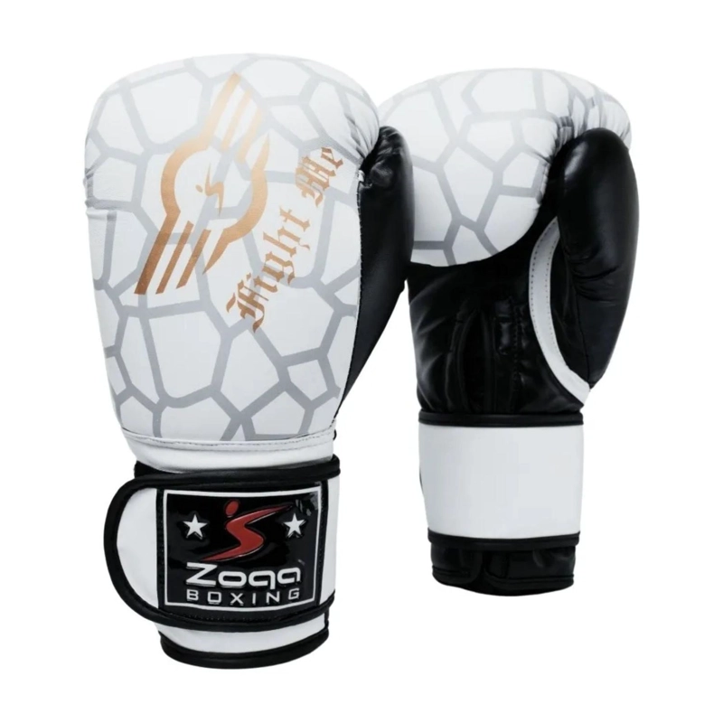 GUANTES BOXEO ARTES MARCIALES VELCRO REXION 16 BLANCO - 1