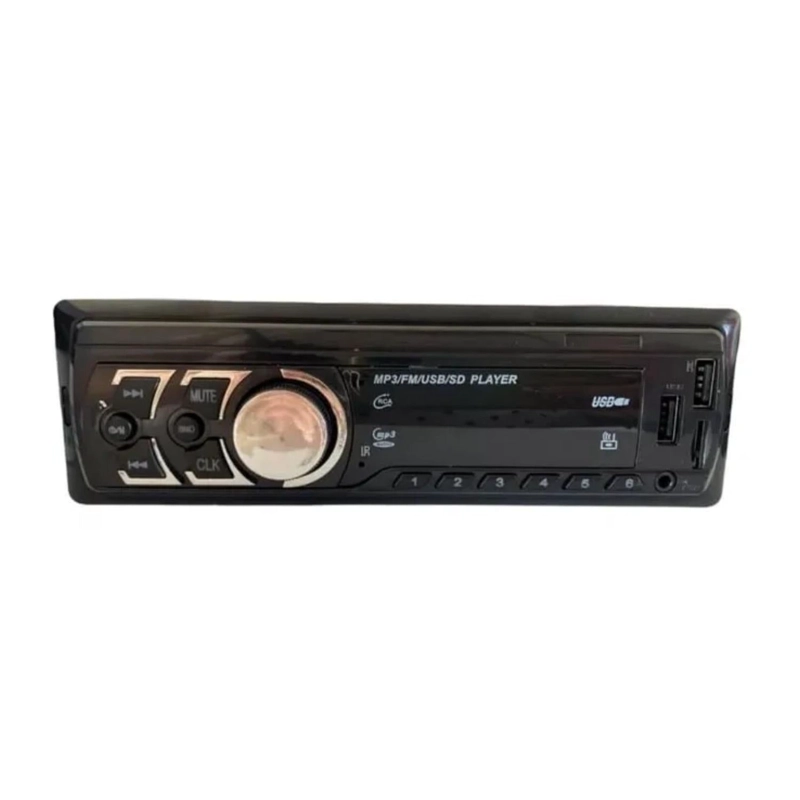 RADIO AUTO BLUETOOTH 1 DIN USB AUX MP3 FM CONTROL REMOTO - 1