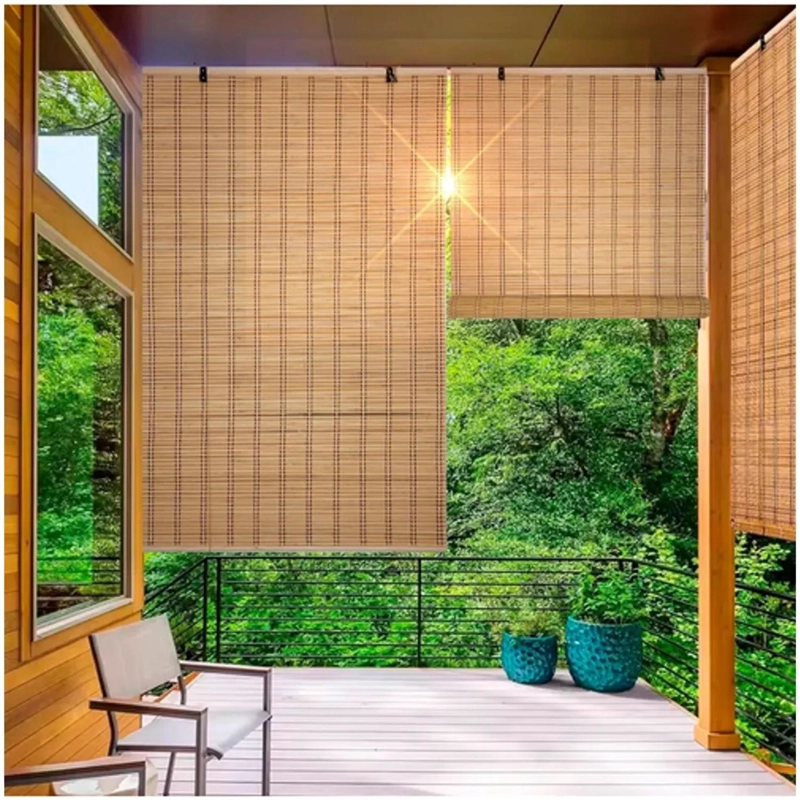 CORTINA PERSIANA ROLLER ENROLLABLE 120X150 CM BAMBU MARRON - 4