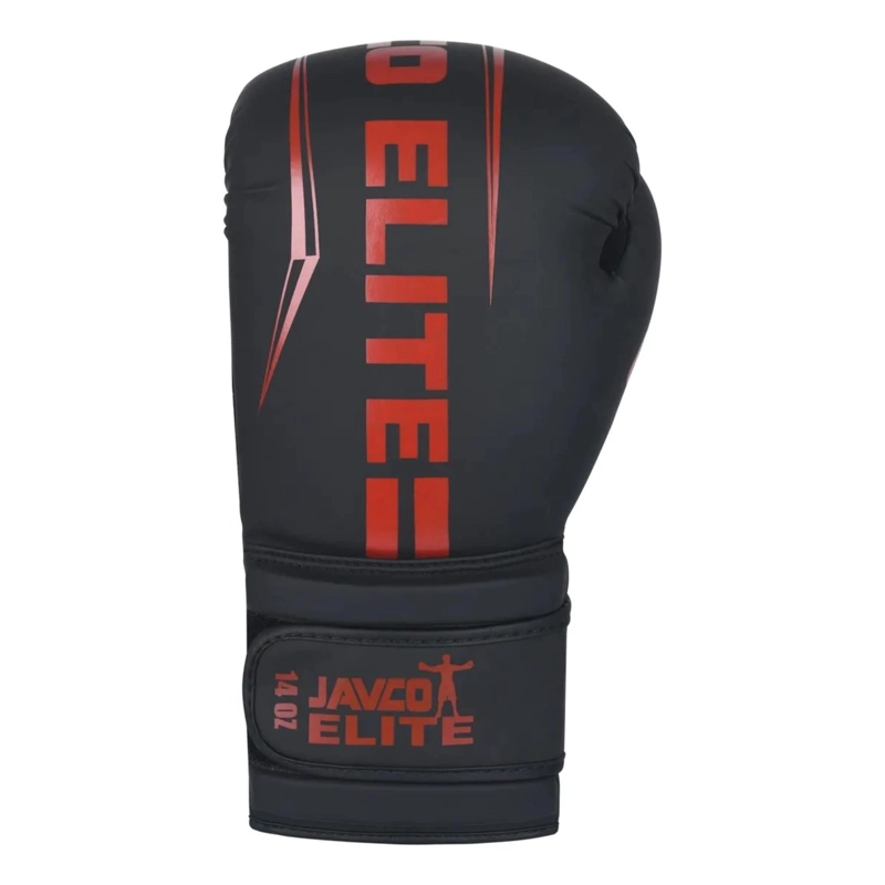 GUANTES ARTES MARCIALES BOXEO 14 ONZAS NEGRO ROJO - 2