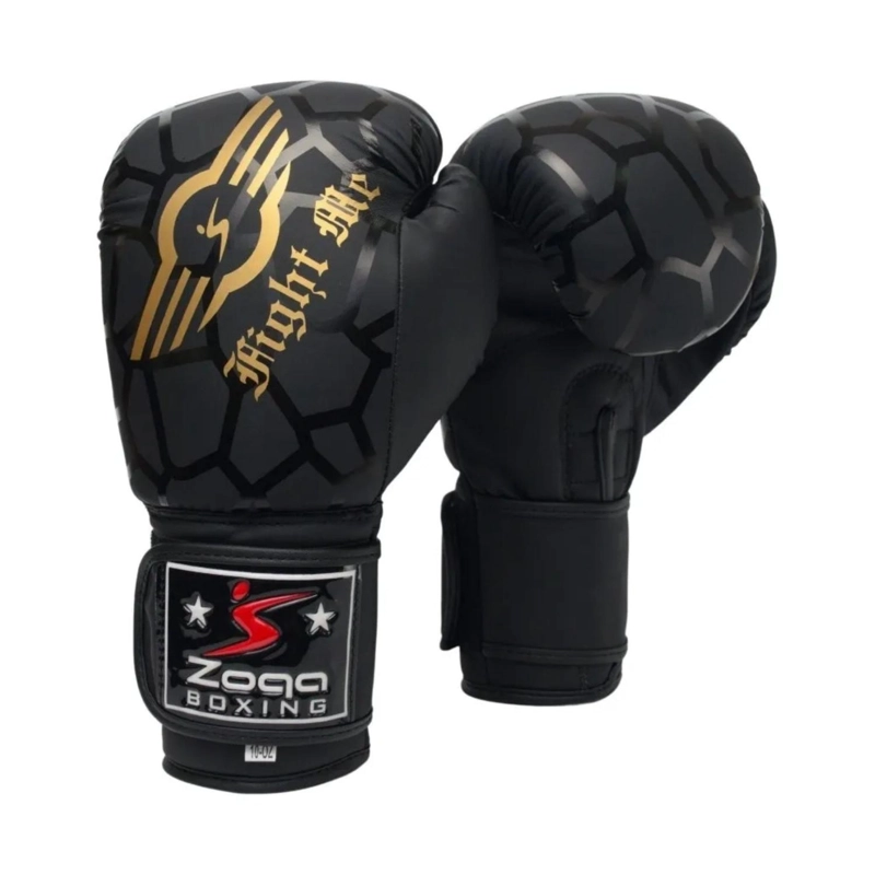 GUANTES BOXEO ARTES MARCIALES VELCRO REXION 14 ONZAS NEGRO MATE - 1