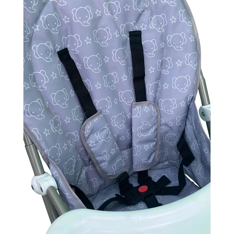 SILLA COMER BEBE PLEGABLE 102X48X71 CM GRIS - 3