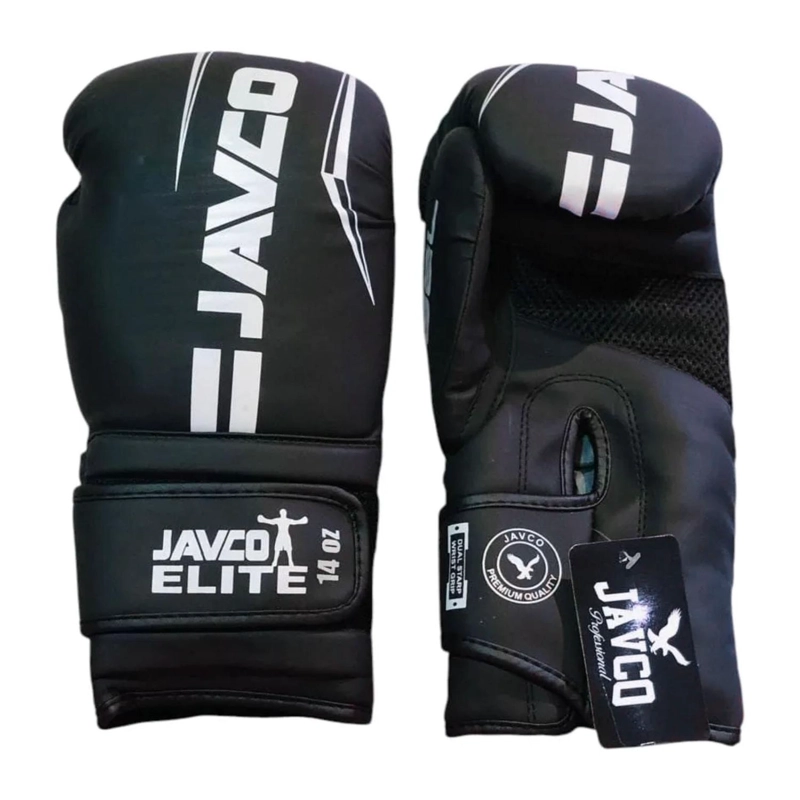 GUANTES ARTES MARCIALES BOXEO 16 ONZAS NEGRO BLANCO - 1