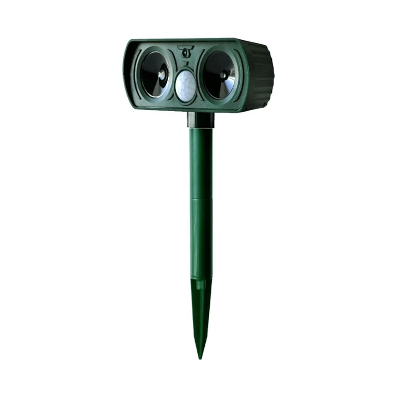 AHUYENTADOR ULTRASONICO SOLAR ANIMALES JARDIN VERDE OSCURO - 3