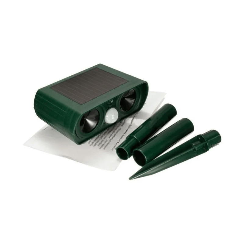 AHUYENTADOR ULTRASONICO SOLAR ANIMALES JARDIN VERDE OSCURO - 4