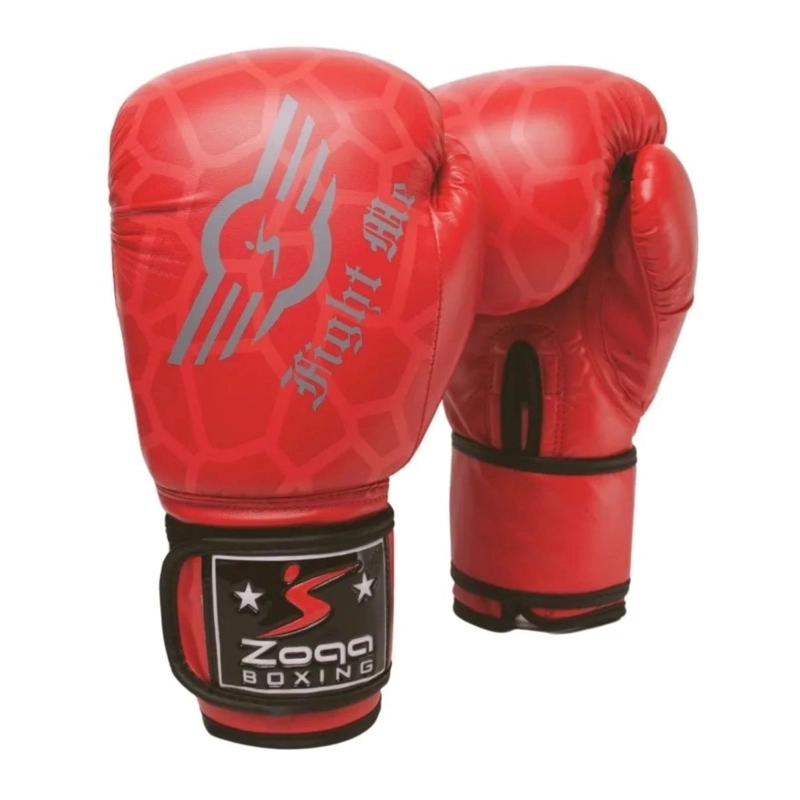 GUANTES BOXEO ARTES MARCIALES VELCRO REXION 12 ONZAS ROJO - 1