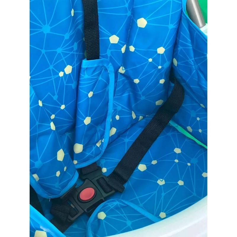 SILLA COMER BEBE PLEGABLE 102X48X71 CM TURQUESA - 3