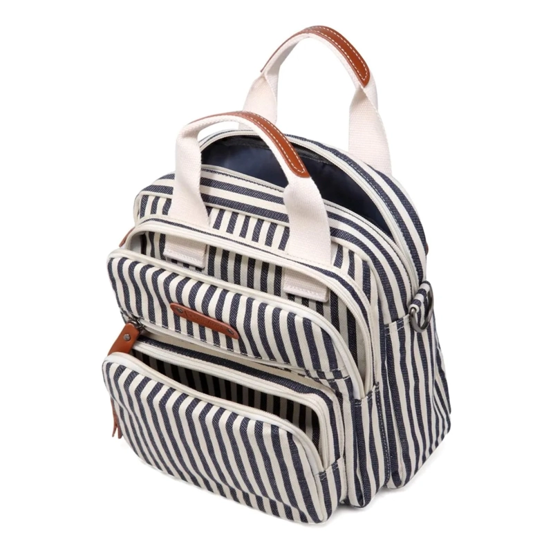 BOLSO MOCHILA MATERNAL BEBE  PLEGABLE MULTIFUNCIONAL AZUL - 2
