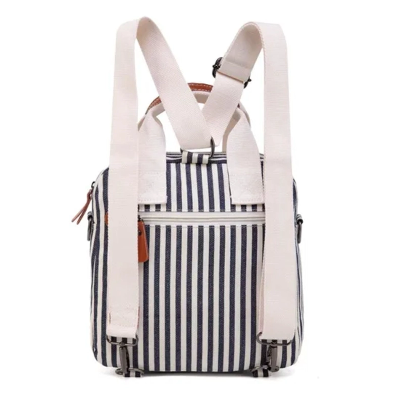 BOLSO MOCHILA MATERNAL BEBE  PLEGABLE MULTIFUNCIONAL AZUL - 5