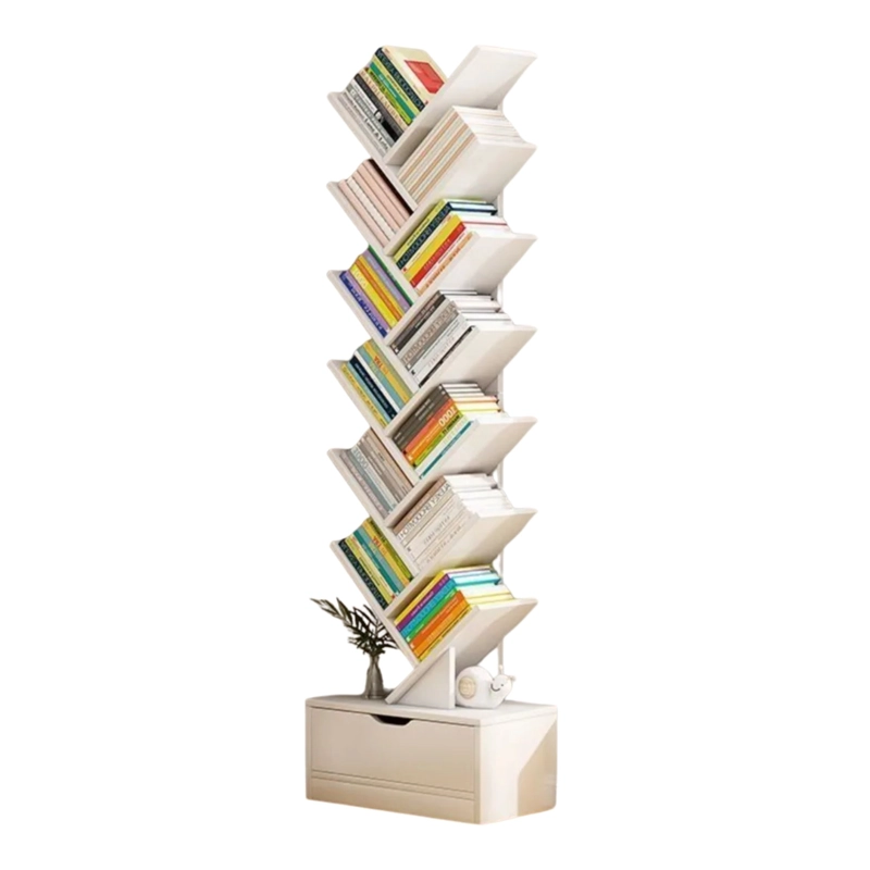 LIBRERO ARBOL ORGANIZADOR REPISA BLANCO 147X20X34 CM - 3