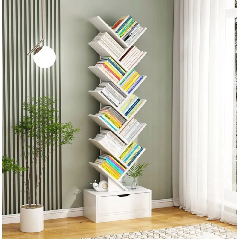 LIBRERO ARBOL ORGANIZADOR REPISA BLANCO 147X20X34 CM - 4
