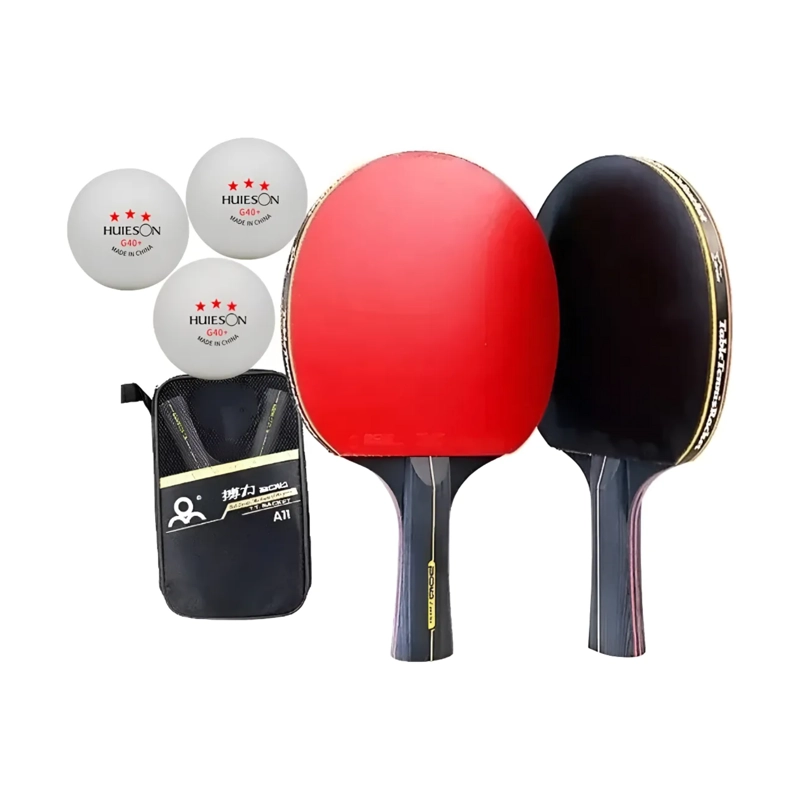SET 2 PALETAS PING PONG PROFESIONAL 6 ESTRELLAS 3 PELOTAS ESTUCHE - 1