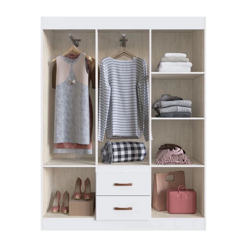 CLOSET RIVEIRA 6 PUERTAS 2 CAJONES 38X137X175 CM BLANCO - 2