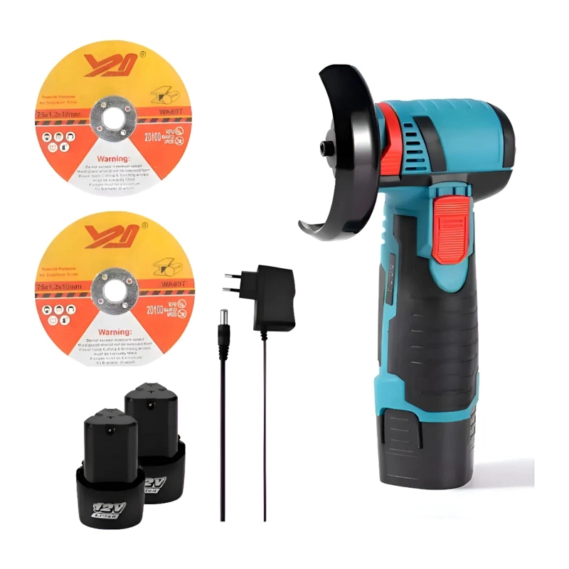 MINI AMOLADORA ANGULAR INALAMBRICA 2 BATERIAS 12 WATT - 2