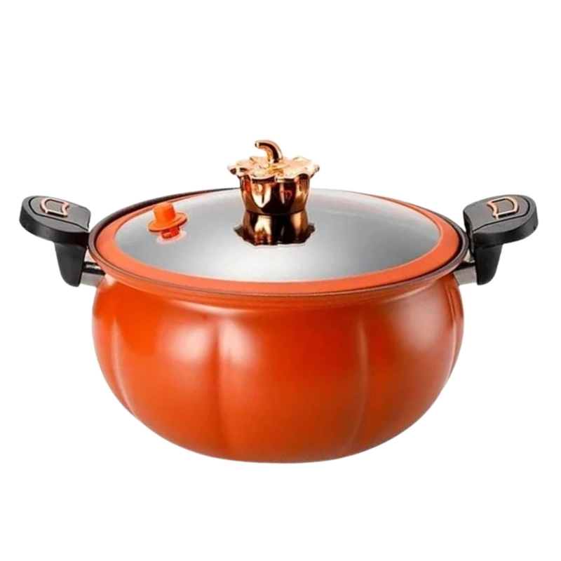 OLLA MICRO COCCION COCINA ANTIADHERENTE 7 LT NARANJA - 1