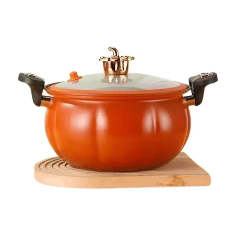 OLLA MICRO COCCION COCINA ANTIADHERENTE 7 LT NARANJA - 2