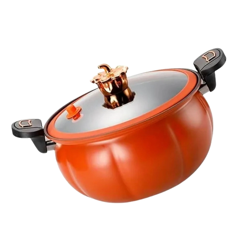 OLLA MICRO COCCION COCINA ANTIADHERENTE 7 LT NARANJA - 3