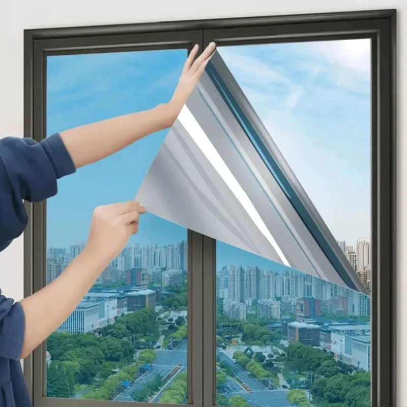 ROLLO LAMINA ESPEJADA FILM VENTANA EFECTO ESPEJO 1X1.52 MTS - 4