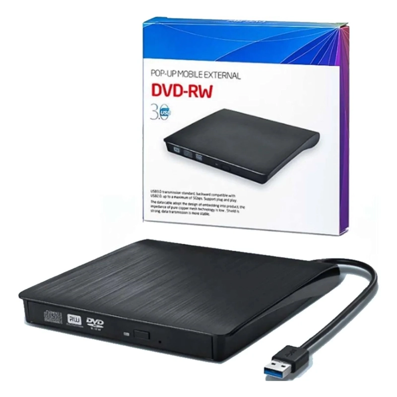GRABADOR EXTERNO DVD/CD LECTOR USB 3.0 - 3