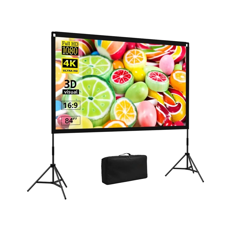 PROYECTOR PANTALLA PORTATIL 84 299X259X0.01 CM NEGRO - 1