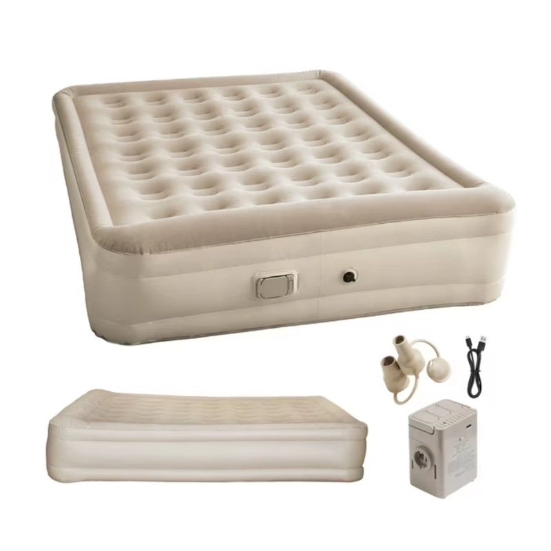COLCHON CAMA INFLABLE ELE CTRICO 2 PLAZA 2 ALMOHADAS PORTATIL - 4
