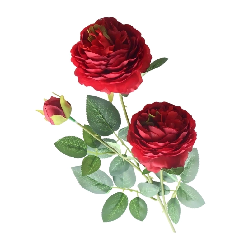 VARA 2 FLORES ROSAS ARTIFICIALES ROJO - 1