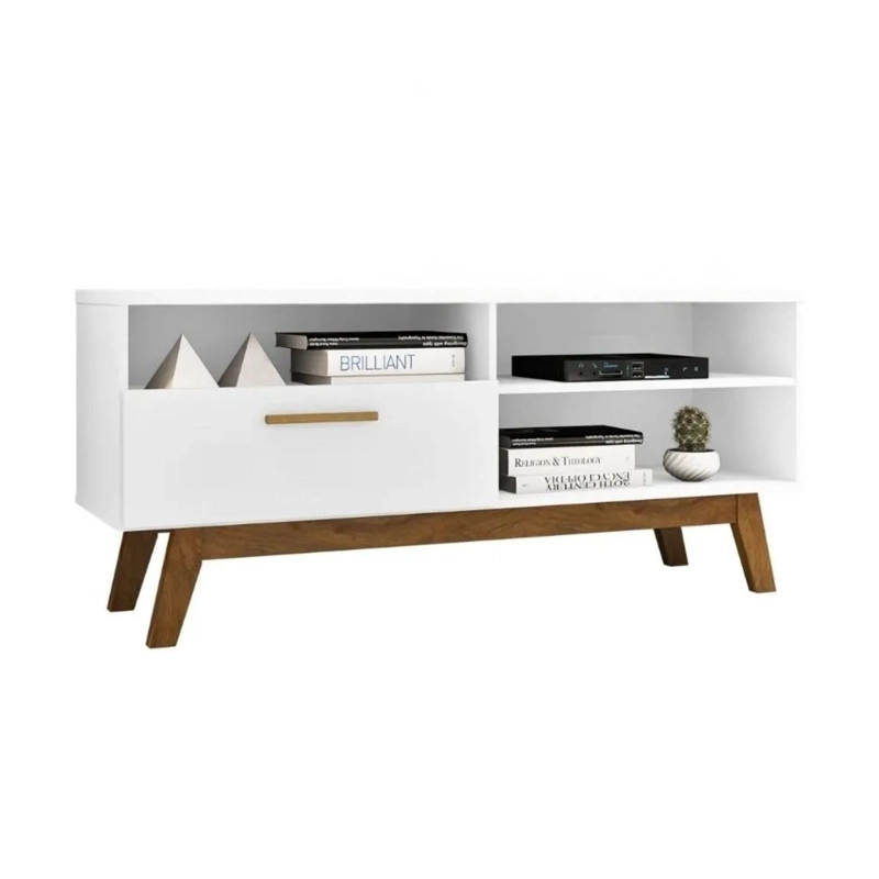 ESTANTE RACK PALADIO TV 55 136X59X38 CM BLANCO - 1