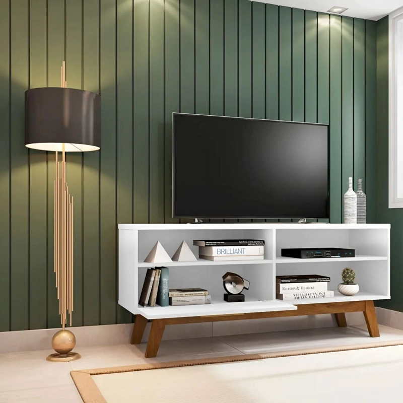 ESTANTE RACK PALADIO TV 55 136X59X38 CM BLANCO - 4