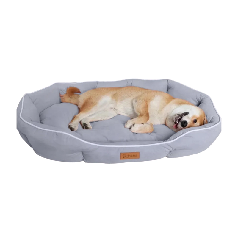 CAMA MASCOTA ULTRASUAVE GATO PERRO 70X50 CM TALLA L GRIS - 2