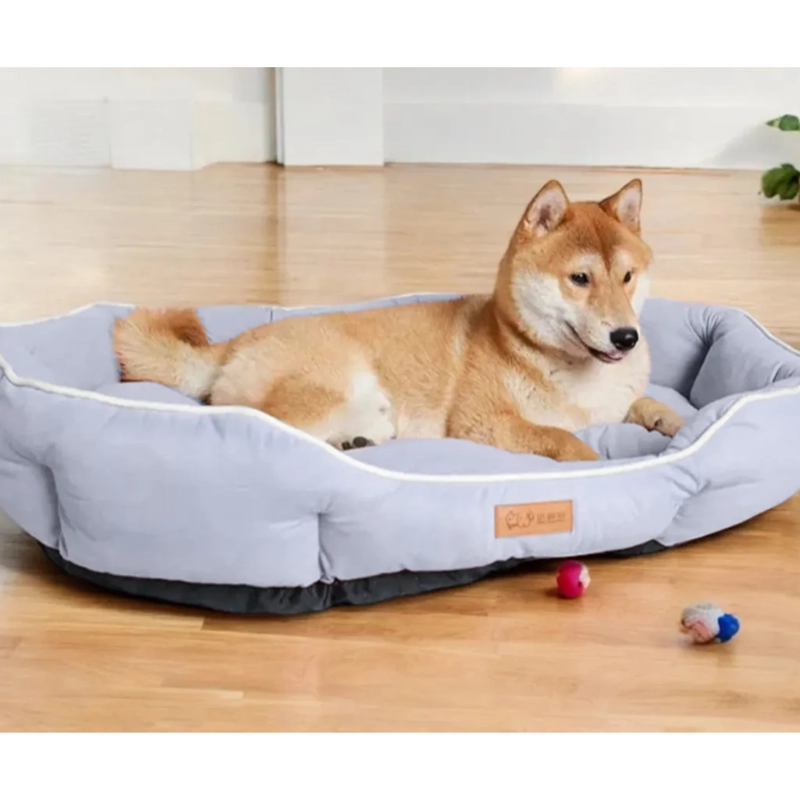 CAMA MASCOTA ULTRASUAVE GATO PERRO 70X50 CM TALLA L GRIS - 5
