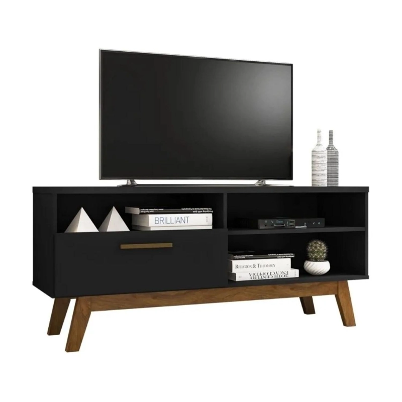 ESTANTE RACK PALADIO TV 55 136X59X38 CM NEGRO - 2
