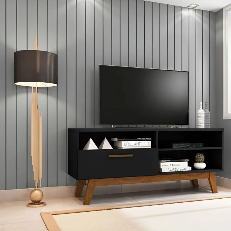 ESTANTE RACK PALADIO TV 55 136X59X38 CM NEGRO - 4