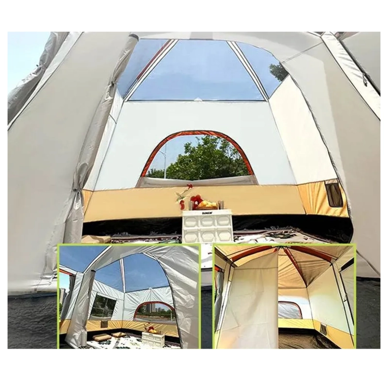 CARPA DOBLE FAMILIAR 12 PERSONAS 3X4.3X2 MTS AMARILLO - 3