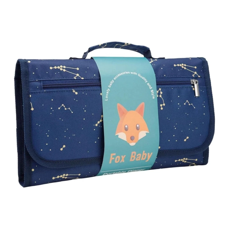 MUDADOR CAMBIADOR PLEGABLE BEBE AZUL - 1