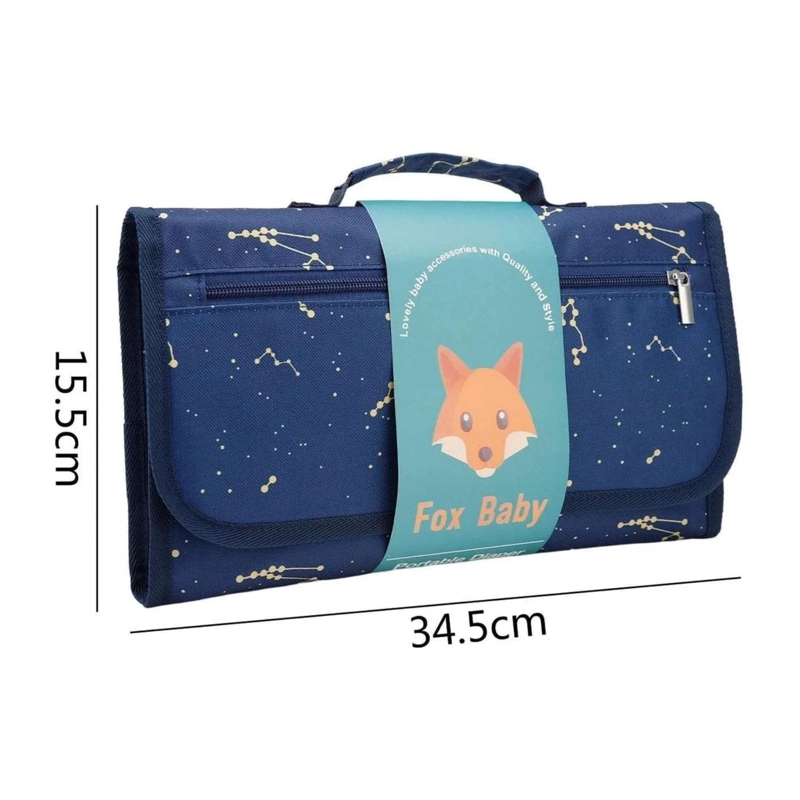 MUDADOR CAMBIADOR PLEGABLE BEBE AZUL - 3