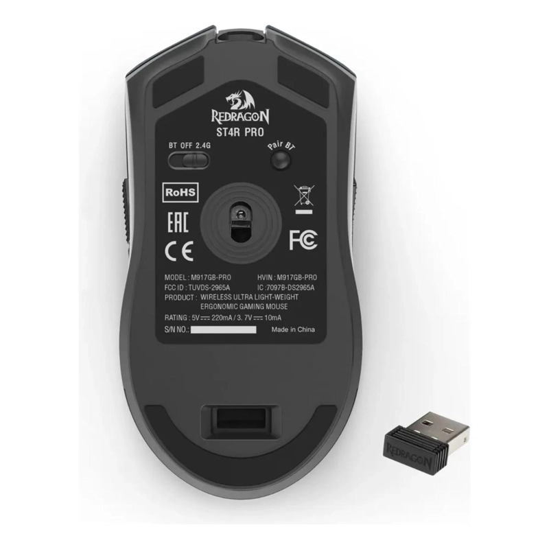 MOUSE GAMER PROFESIONAL REDRAGON 6 BOTONES PROGAMABLES GRIS - 6