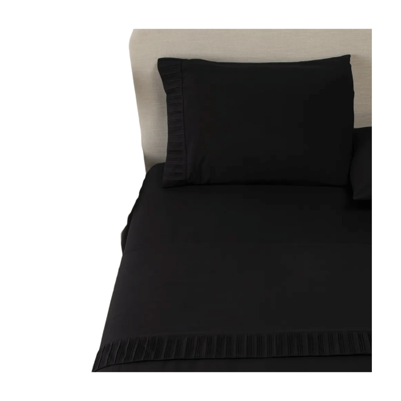 SABANAS 1.5 PLAZAS MICROFIBRA 300 HILOS NEGRO - 1