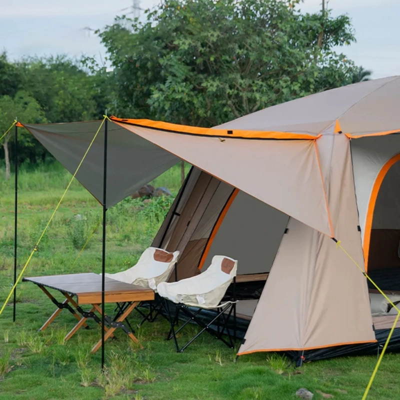 CARPA 10 PERSONAS FAMILIAR CANADIENSE TOLDO VENTANA 200X3.05X4.2 MTS BEIGE - 5