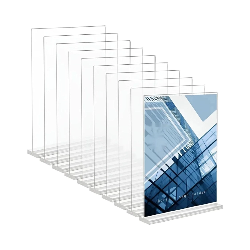 PACK 10 PIEZAS PORTA MENU FOLLETO VERTICAL 10X15 CM - 3