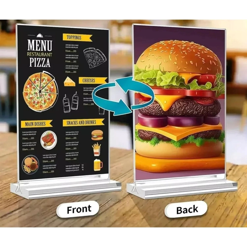 PACK 10 PIEZAS PORTA MENU FOLLETO VERTICAL 10X15 CM - 5