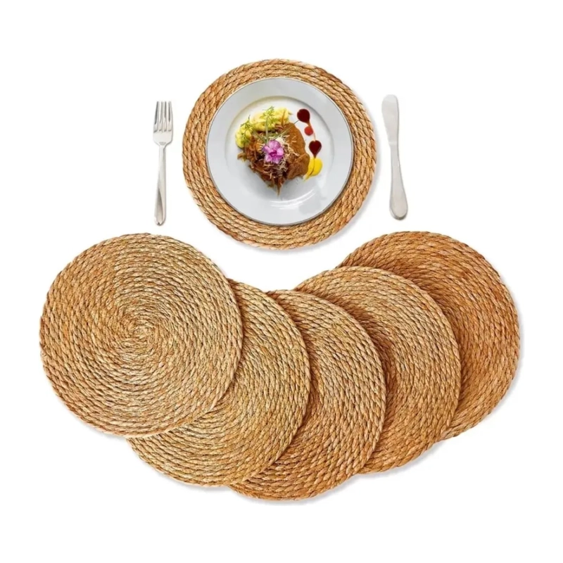 PACK 6 INDIVIDUALES MANTEL FIBRA NATURAL 35 CM BEIGE - 4