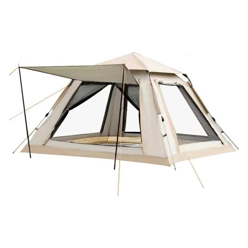 CARPA 4 PERSONAS AUTOMATICA DOBLE CAPA 2.1X2.1X1.4 MTS BEIGE - 1