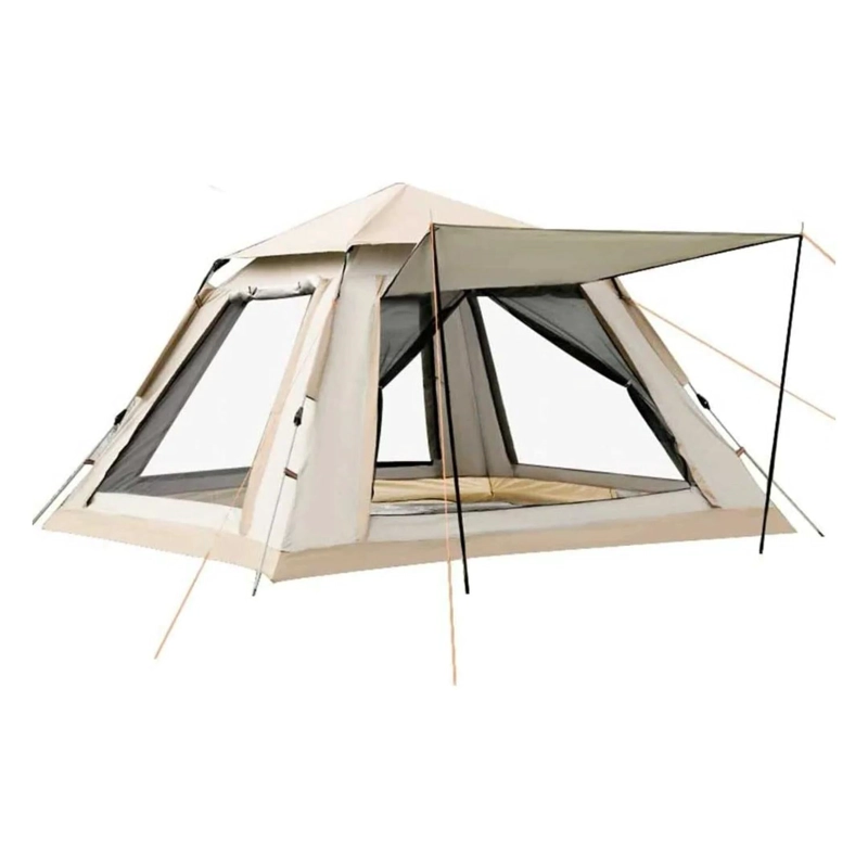 CARPA 4 PERSONAS AUTOMATICA DOBLE CAPA 2.1X2.1X1.4 MTS BEIGE - 2