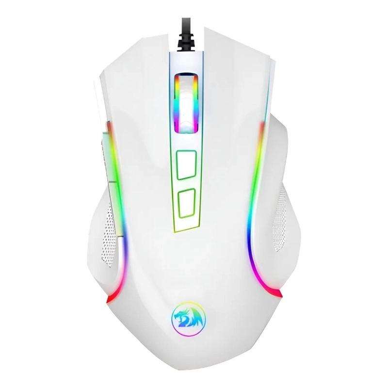 MOUSE GAMER PROFESIONAL REDRAGON 7 BOTONES PROGAMABLES BLANCO - 1