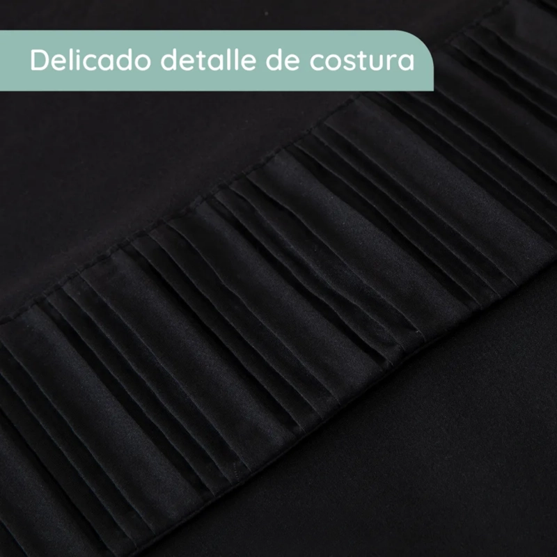SABANAS COLCHON KING MICROFIBRA 300 HILOS NEGRO - 5