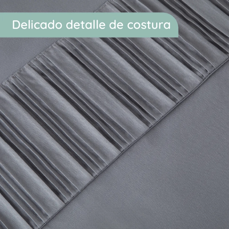 SABANAS COLCHON SUPER KING MICROFIBRA 300 HILOS GRIS - 3