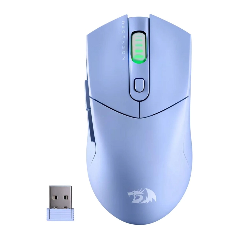 MOUSE GAMER PROFESIONAL REDRAGON 5 BOTONES PROGAMABLES CELESTE - 5